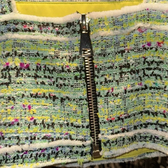 Le Superbe Tweed crop Top Zipper Back, Le Superbe Beach Tweed Crop Top